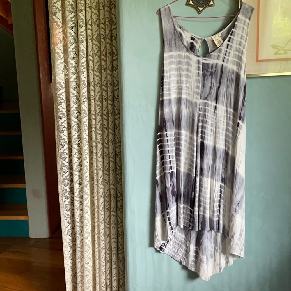 Mystree black and white tie-dye dress